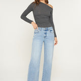 Alaina Mid Rise Loose Fit Jean (Mica Denim)
