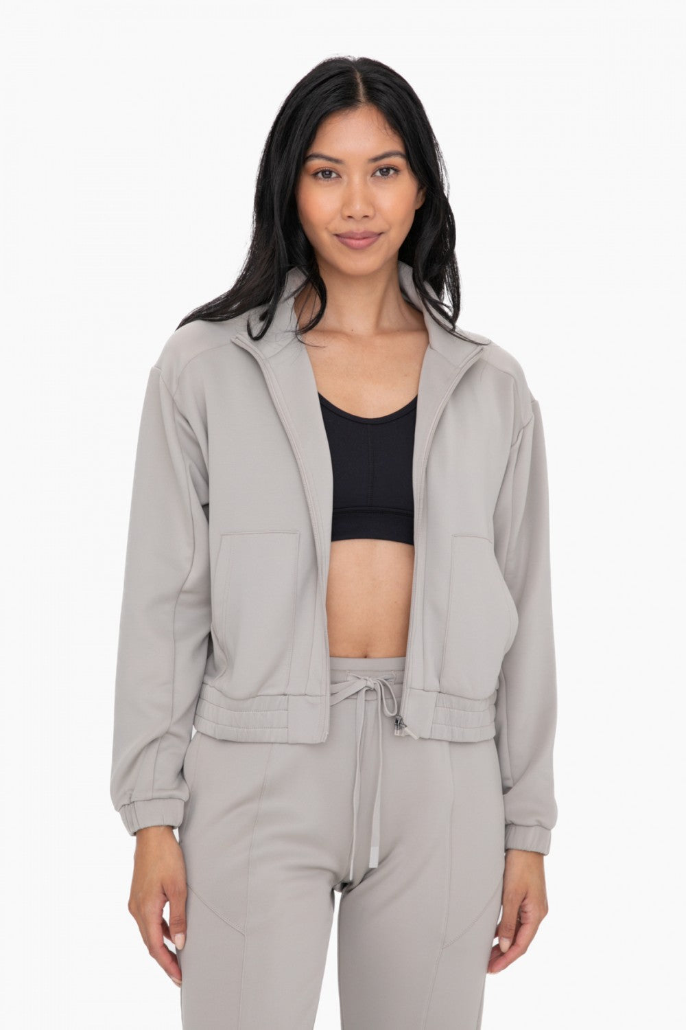 MONO B Mock Neck Active Jacket (S-3X)