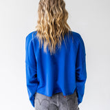 Go Big Blue Cropped Crew