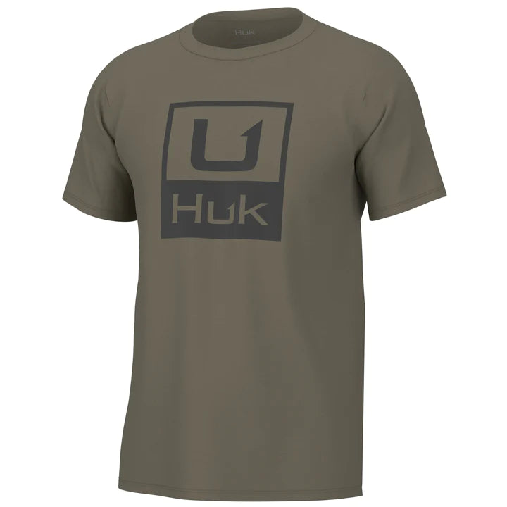 Huk Stacked Logo T-Shirt - Men's Wedgewood XL
