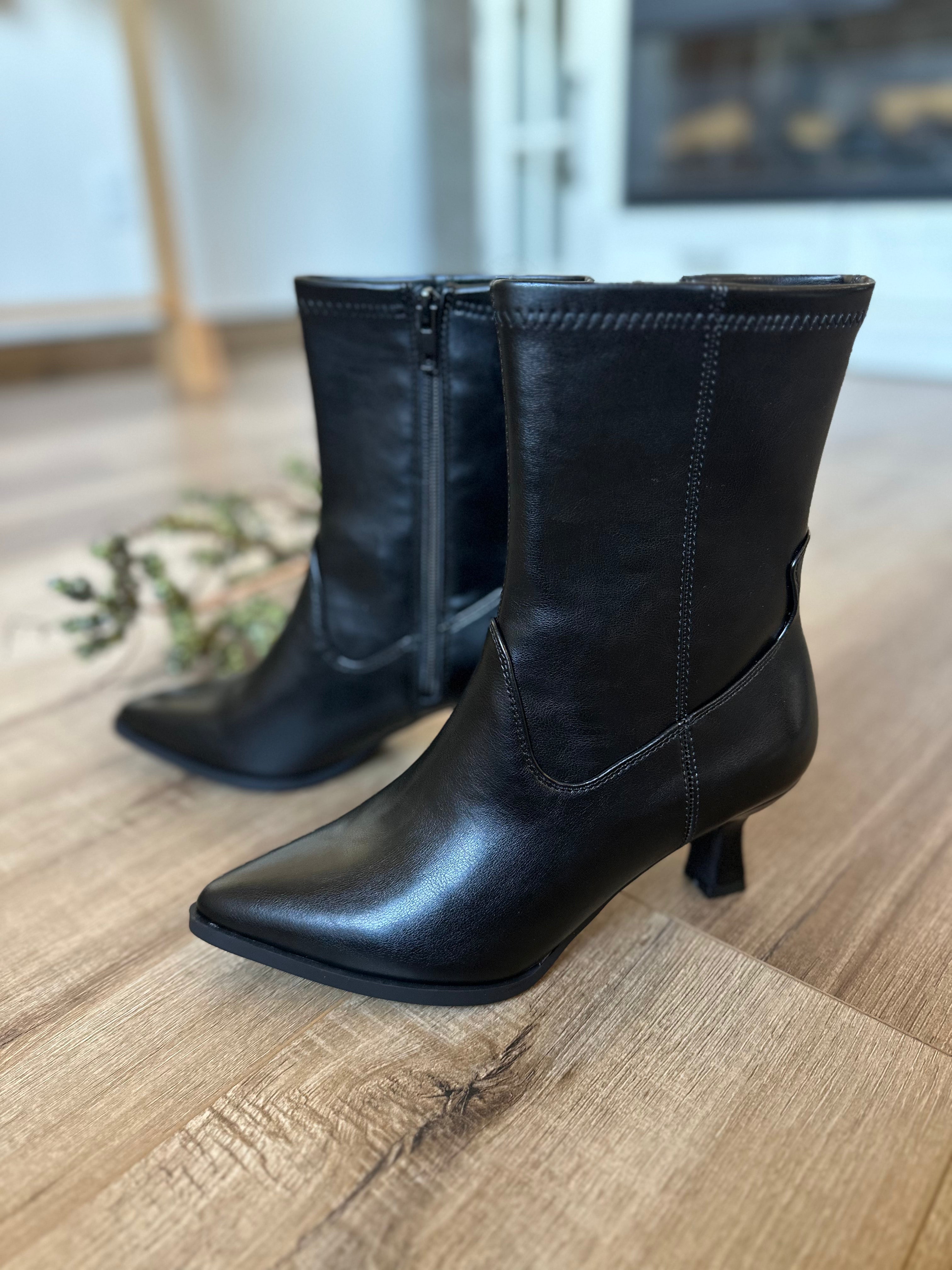 Flag Faux Leather Dress Boot