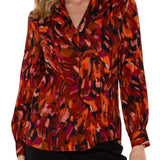 Long Sleeve Printed Blouse (Liverpool)
