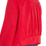 Shirred Back Trucker Jacket