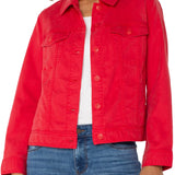 Shirred Back Trucker Jacket