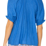 Half Placket Short Sleeve Blouse (Liverpool)