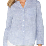 Banded Collar Button Front Shirt (Liverpool)