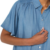 Half Sleeve Shirred Blouse (Liverpool)