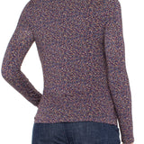 Shirring Detail Mock Neck Knit Top (Liverpool)