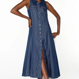Sleeveless Button Down Maxi Dress (Liverpool)