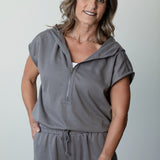French Terry Hooded Jumpsuit