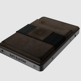 GROOVE LIFE® Leather Wallet (Gun Metal/Brown).