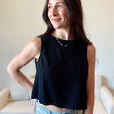 Linen Blend Crop Tank