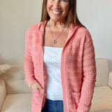 Crochet-like Hooded Cardi