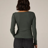 Modal Ribbed Boatneck Top (7 Diamonds)