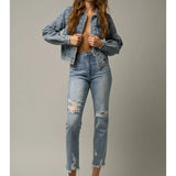 Puff Sleeve Denim Jacket