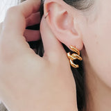 Broken Chain Link Waterproof Earrings