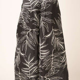 Leaf Print Satin Pant