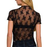 Lace See-Through Layering Top