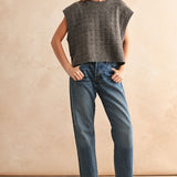 Textured Pattern Sweater Vest