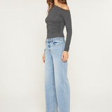 Alaina Mid Rise Loose Fit Jean (Mica Denim)