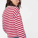 Contrast Stripe Relaxed Knit Top
