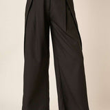 Deep Pleated Wide Leg Pant