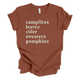Fall Love List Graphic Tee
