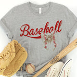 "Baseball" Bow Graphic Tee
