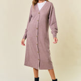Button Down Cardigan Dress