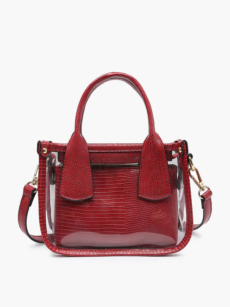 Stacey Clear Satchel (Red)