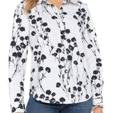 Button Front Floral Knit Shirt (Liverpool)
