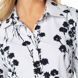 Button Front Floral Knit Shirt (Liverpool)