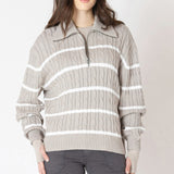 Half Zip Cable Sweater (Dex)