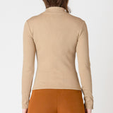 Ribbed Mock Neck Top (Dex)