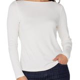 Long Sleeve Boat Neck Knit Top (Liverpool)