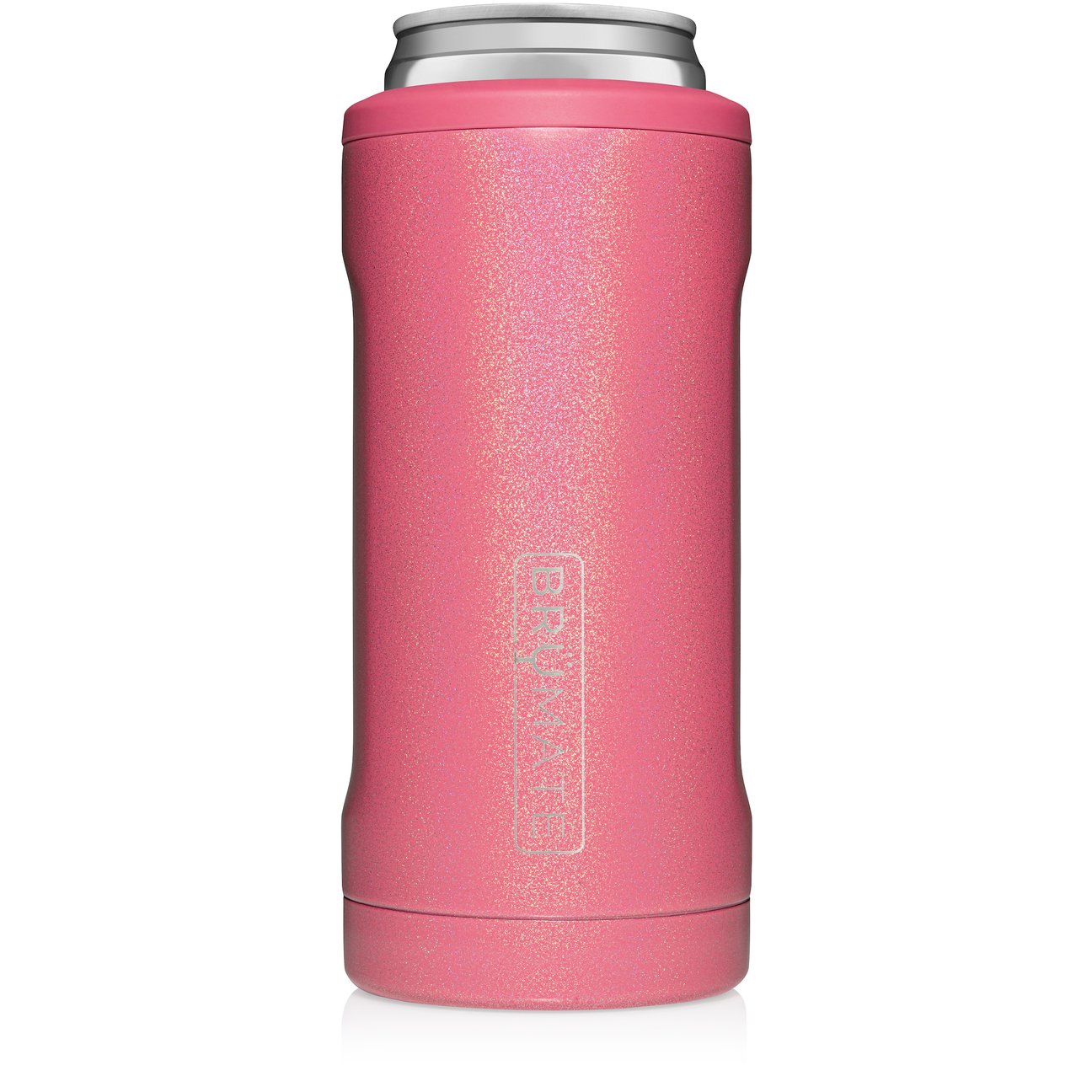 BruMate Hopsulator Slim Can Cooler (Glitter Pink)