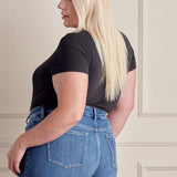 PLUS KAN CAN Single Fold Denim Shorts (Ellen)