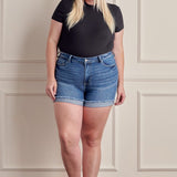 PLUS KAN CAN Single Fold Denim Shorts (Ellen)