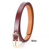 Women's skinny belt (Wine)