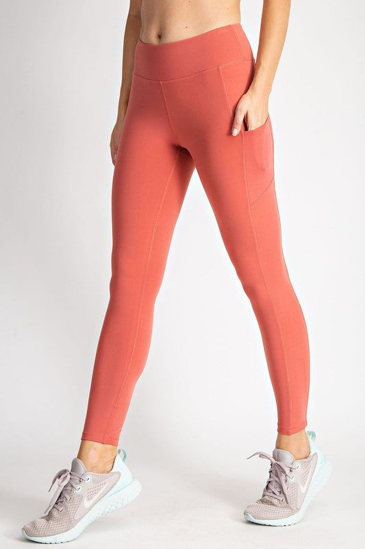 RAE MODE Full Length Compression Legging w/ Pockets (Rustic Coral) – 9th  Street Clothing Co
