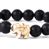 Fahlo Expedition Elephant Tracking Bracelet (Lava Stone)