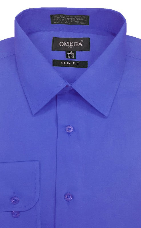 Men's Slim Fit LS Dress Shirt (French Blue) 9th Street Clothing Co Men's Slim Fit LS Dress Shirt (French Blue) 9th Street Clothing Co
