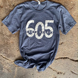 "605" South Dakota Graphic Tee (Heather Navy)