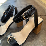 SODA "Treaty" Double Buckle Dress Sandal