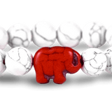 Fahlo Expedition Elephant Tracking Bracelet (White Howlite - STE Edition)