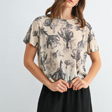 Floral Print Knit Top