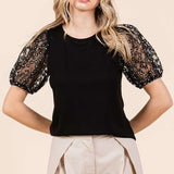 Mixed Up Puff Sleeve Top