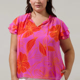 Blakely Split Neck Blouse (Plus)