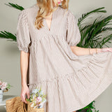 Talia Striped Mini Dress