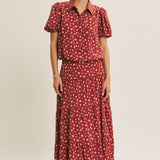 Brunch Date Floral Midi Skirt
